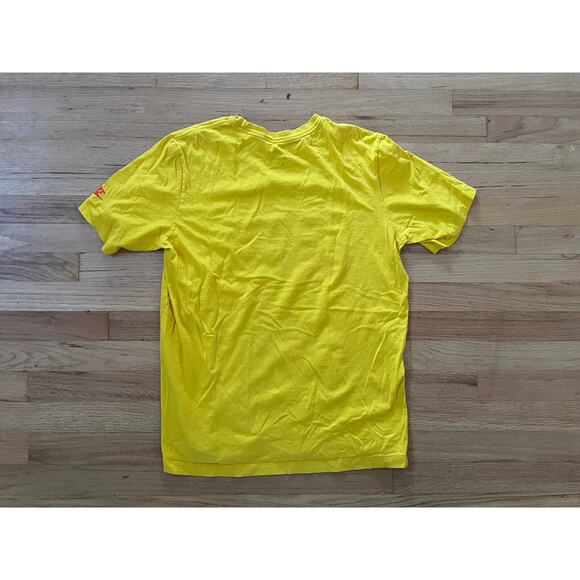 Nike Air Tee Men’s Yellow T Shirt Size M Leopard Tiger Stripe Print - Picture 3 of 4